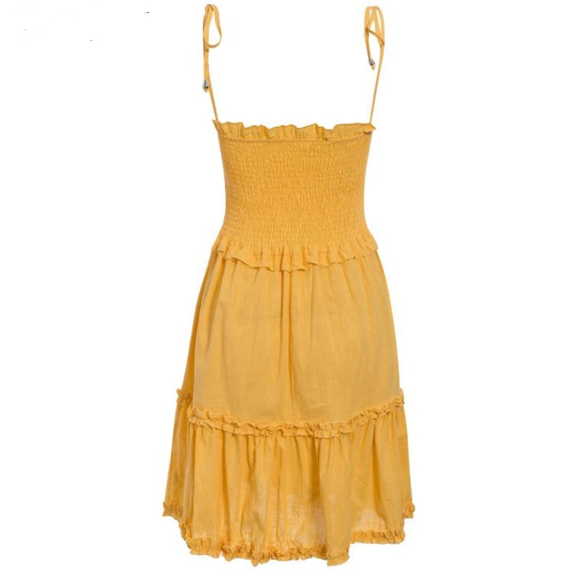 Sexy wrap chest strap dress