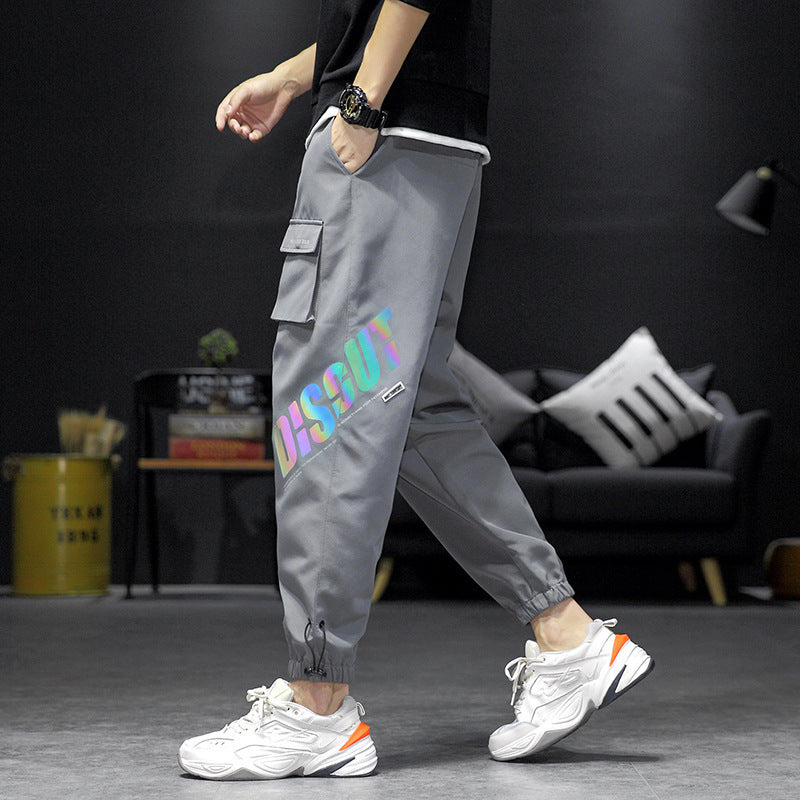 Functional windy night reflective loose pants