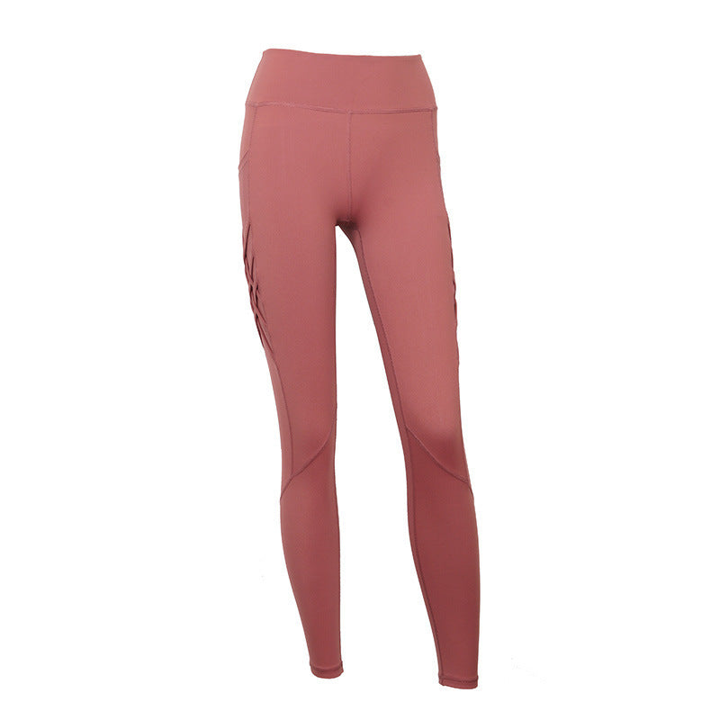 Tight Yoga Pants With High Waists And Naked Buttocks Lift