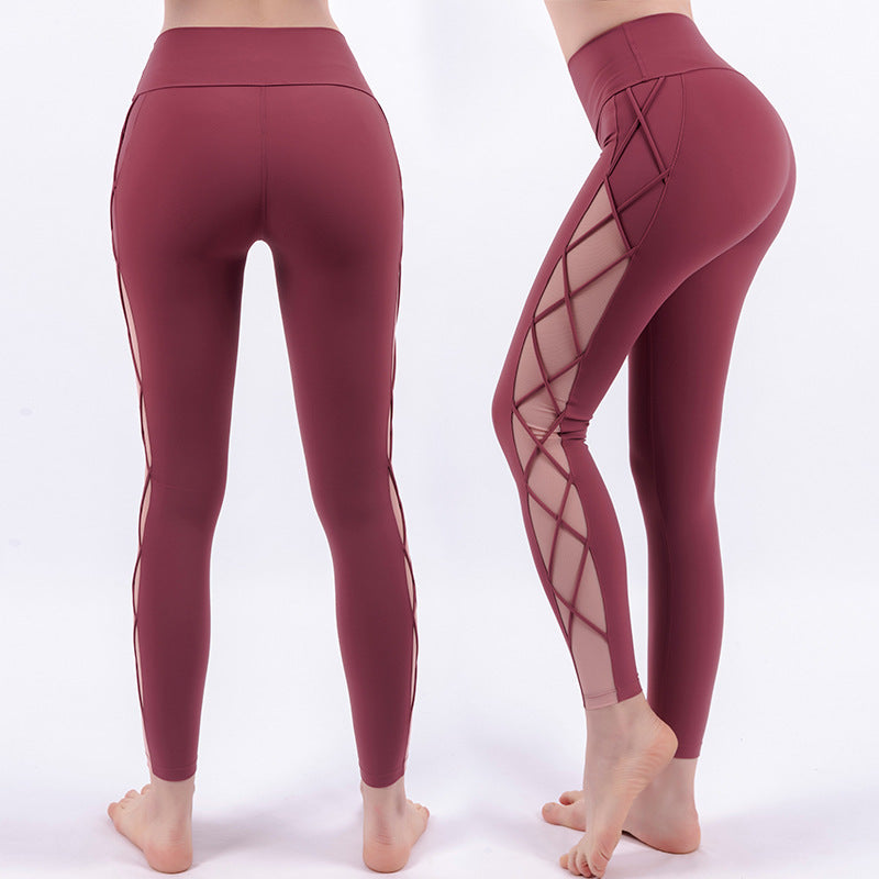 Tight Yoga Pants With High Waists And Naked Buttocks Lift
