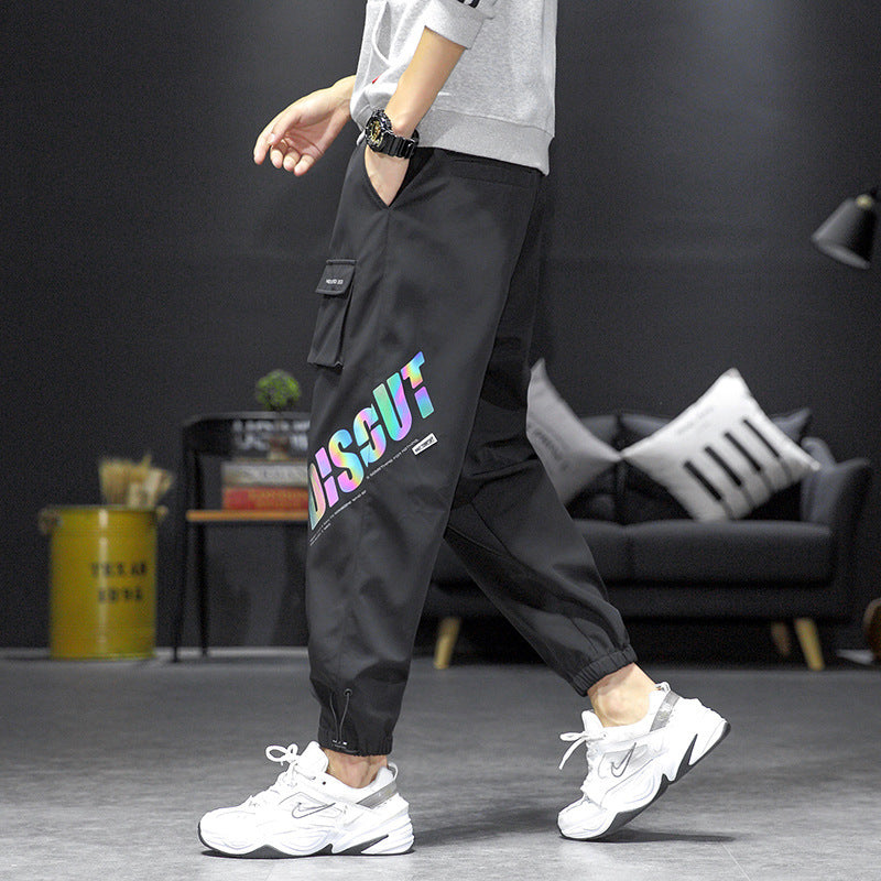 Functional windy night reflective loose pants