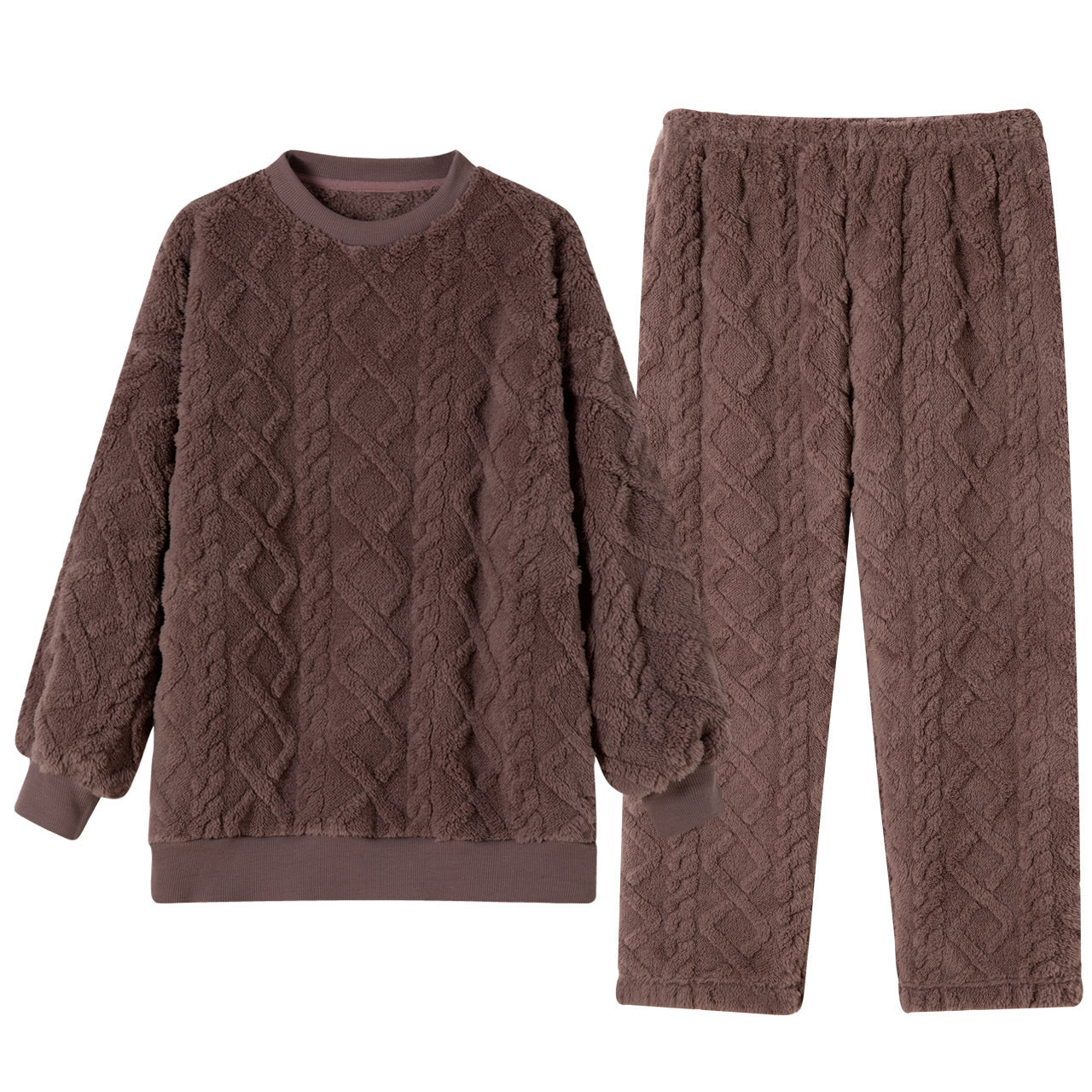 Keep Warm Thickened Flannel Housewear Fashion Suit