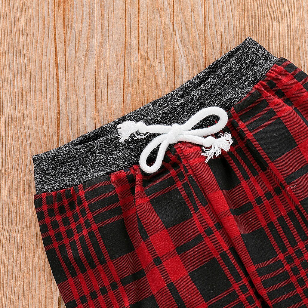 Baby Long Sleeve Plaid Sweater Set.