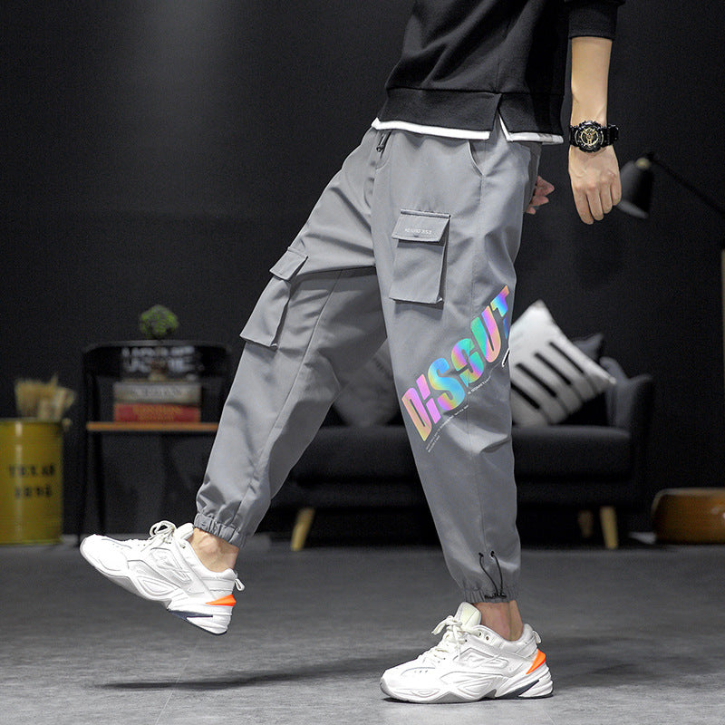 Functional windy night reflective loose pants