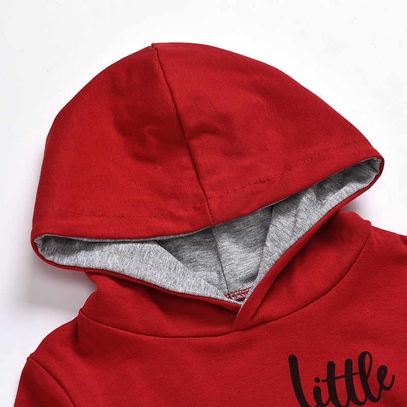 Boys Long Sleeve Hooded Sweatshirt Set.