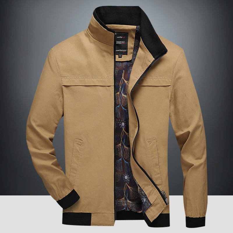 Loose Middle-aged And Elderly Stand-up Collar Jacket