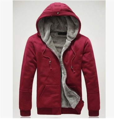 Aliexpress explosion of autumn and winter fashion men's cashmere sweater with Korean thickened hooded cardigan coat color.