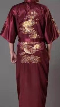 Single-sided Dragon Nightgown Loose Long Men