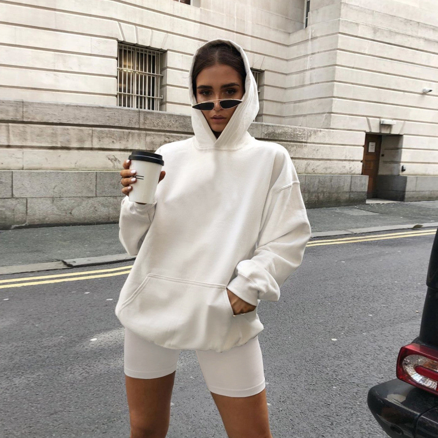 Fashion casual home solid color loose sweater