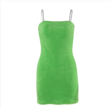 Fur sling bag hip skirt