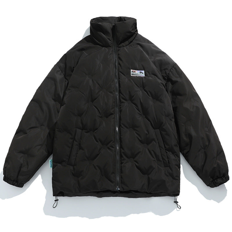 Loose Stand Collar Versatile Warm Fleece Padded Jacket
