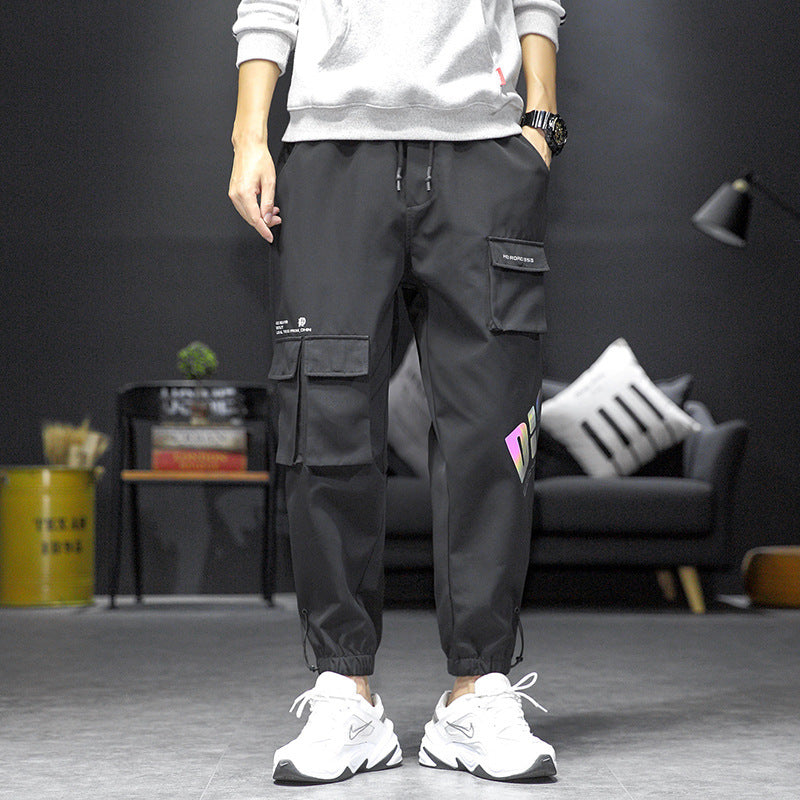 Functional windy night reflective loose pants
