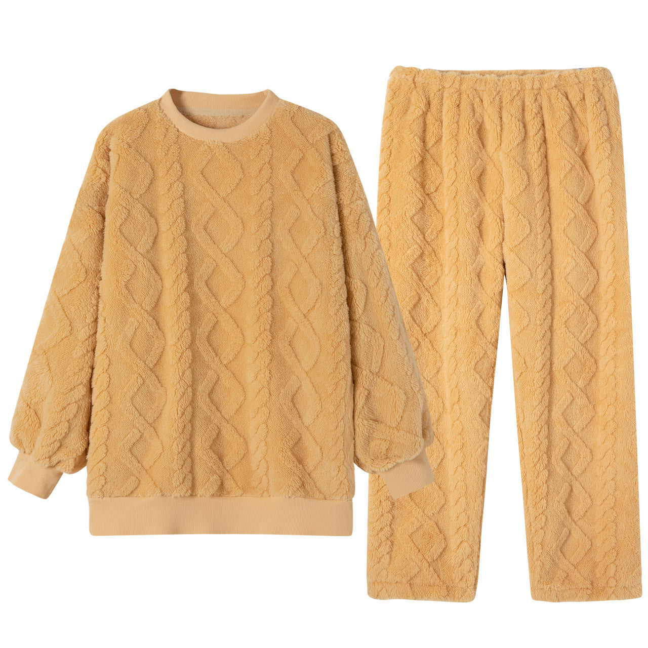 Keep Warm Thickened Flannel Housewear Fashion Suit