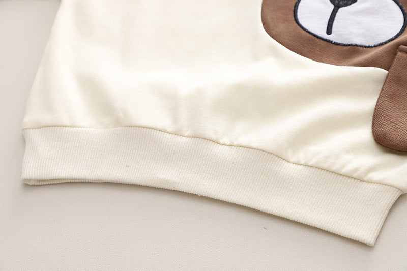 Children's Autumn Clothing Cartoon Long Sleeve Sweater Two-piece Set.