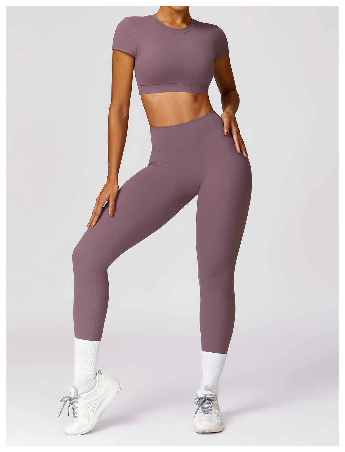 Women's Brushed Back Skinny Running Sports Outerwear Quick-drying Workout Clothes Suit
