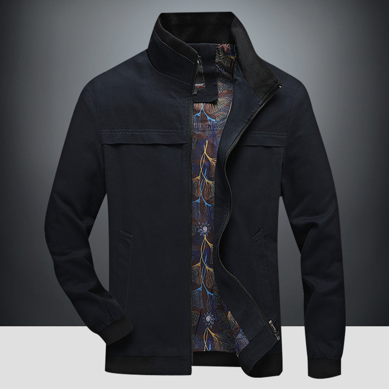 Loose Middle-aged And Elderly Stand-up Collar Jacket