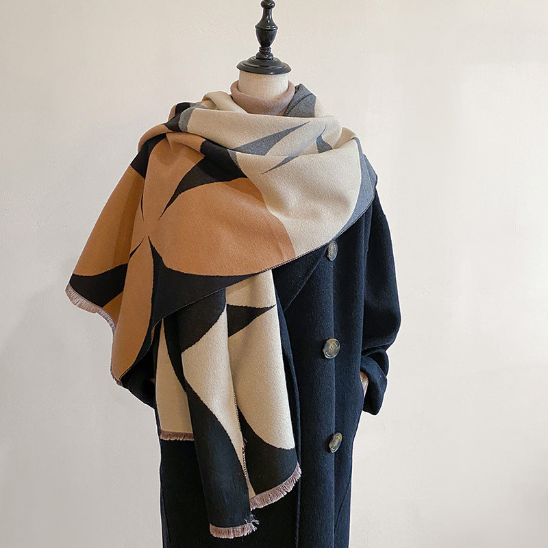 Scarf Fashion Artificial Cashmere Thickened Warm.