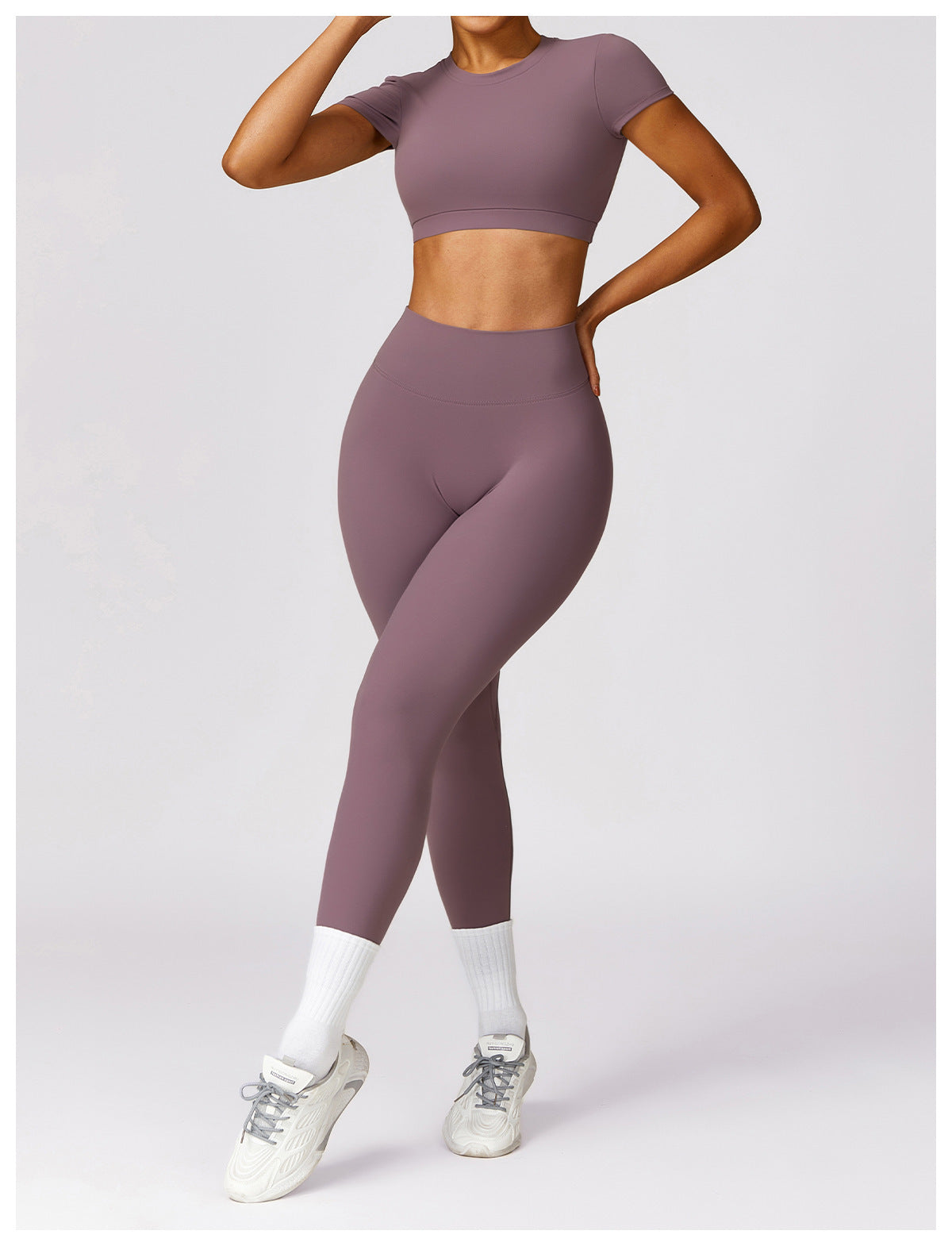 Women's Brushed Back Skinny Running Sports Outerwear Quick-drying Workout Clothes Suit