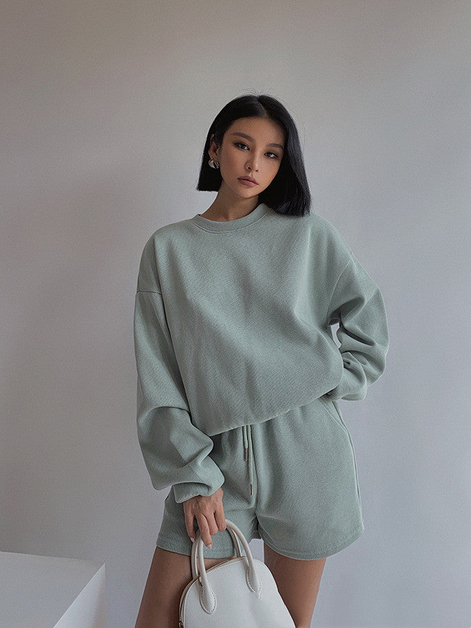 Long Sleeve Solid Color Urban Casual Suit