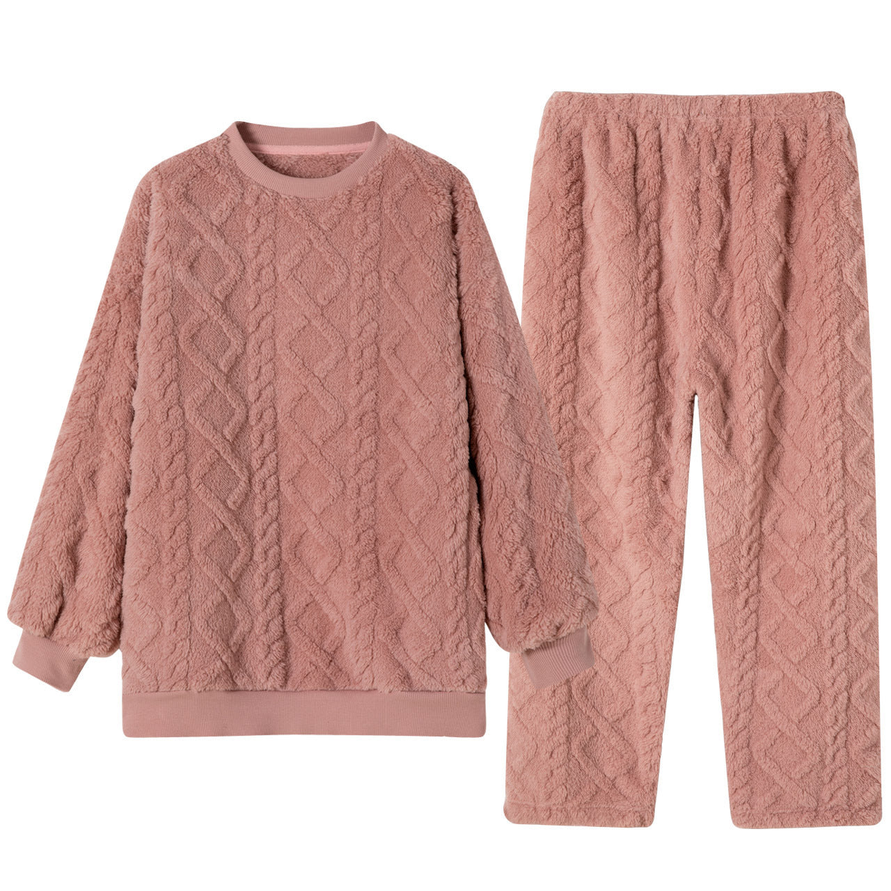 Keep Warm Thickened Flannel Housewear Fashion Suit