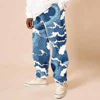 Loose Mid Waist Printing Long Casual Pants Men's Trousers