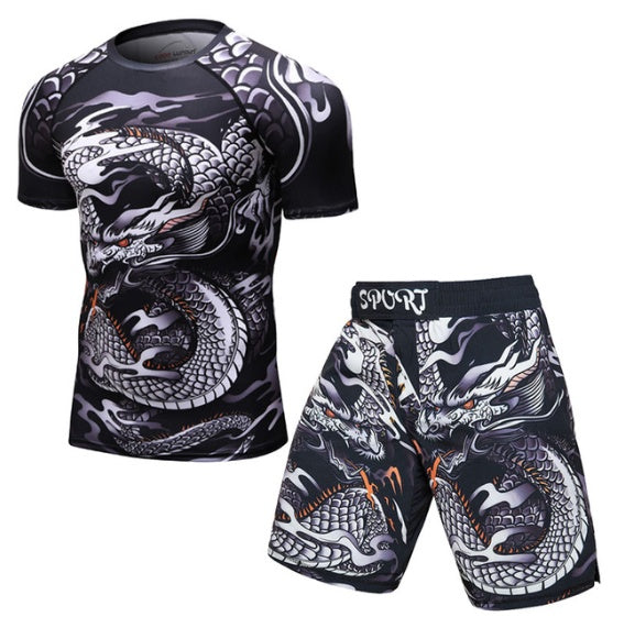 10 Varients MMA Compression, Rashguard, Spats & T Shirt.