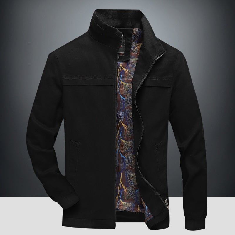 Loose Middle-aged And Elderly Stand-up Collar Jacket