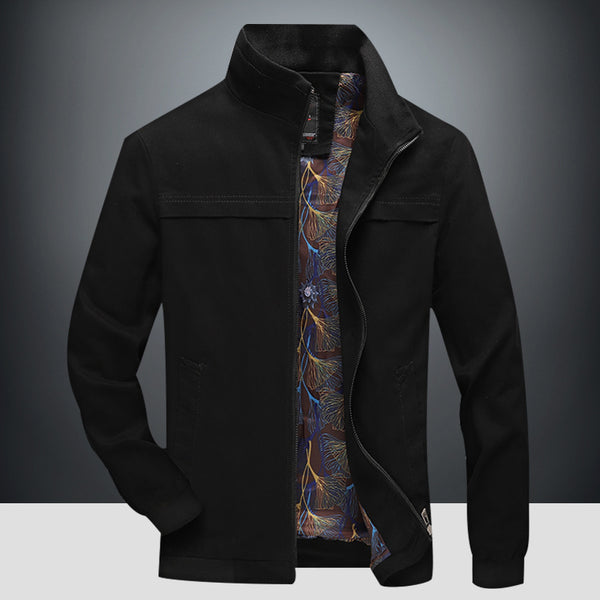 Loose Middle-aged And Elderly Stand-up Collar Jacket