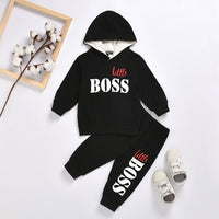 Boys Long Sleeve Hooded Sweatshirt Set.