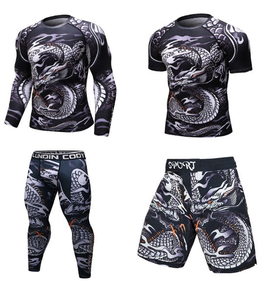 10 Varients MMA Compression, Rashguard, Spats & T Shirt.
