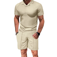 Casual Loose Short Sleeves Shorts Suit