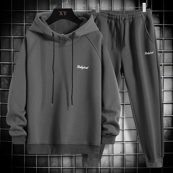 Spring And Autumn New Sweater Suit Men's Trend Matching Hooded Jacket Casual Sportswear Couple Outfit