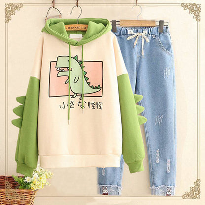 Girls Spring And Autumn College Style High Junior High School Girls Plus Velvet Spring Clothes