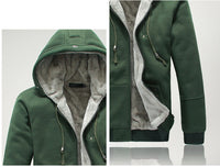 Aliexpress explosion of autumn and winter fashion men's cashmere sweater with Korean thickened hooded cardigan coat color.