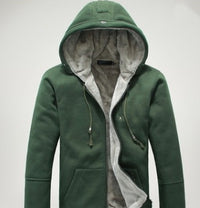 Aliexpress explosion of autumn and winter fashion men's cashmere sweater with Korean thickened hooded cardigan coat color.