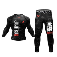 Jiu Jitsu 3D Printing Quick-drying Stretch  4-piece Set.