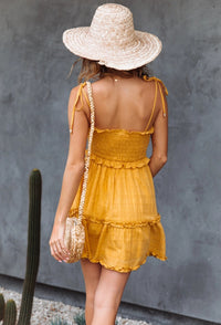 Sexy wrap chest strap dress