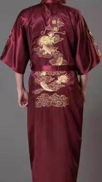 Single-sided Dragon Nightgown Loose Long Men