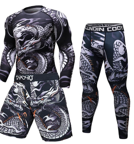 10 Varients MMA Compression, Rashguard, Spats & T Shirt.