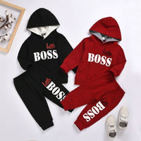 Boys Long Sleeve Hooded Sweatshirt Set.
