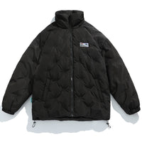 Loose Stand Collar Versatile Warm Fleece Padded Jacket