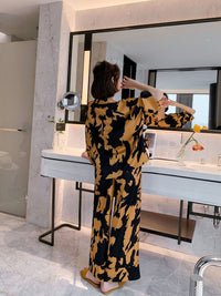 Silk New Women's Home Wear Pajamas Set