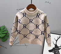Boys Alphabet Sweater With Shirt Pants Set.