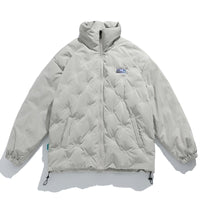 Loose Stand Collar Versatile Warm Fleece Padded Jacket