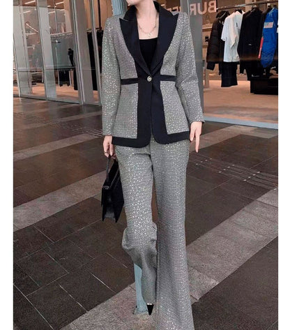 Heavy Industry Sequin Temperament Slim-fit Flattering Suit Outer Coat Suit