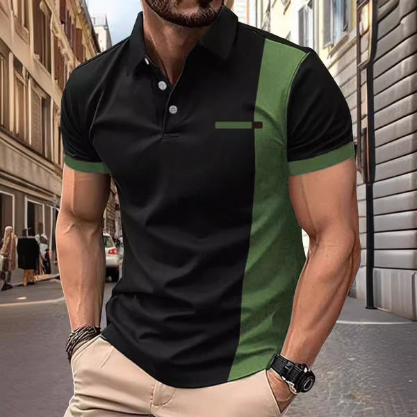 Summer Stripes Printed Men's Sports Polo Shirt