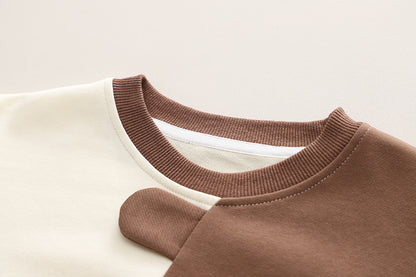 Children's Autumn Clothing Cartoon Long Sleeve Sweater Two-piece Set.