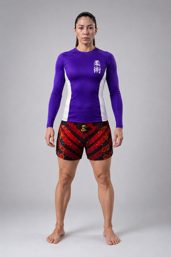Jitsuninja Rash Guard | Long Sleeve Compression Top for BJJ & MMA