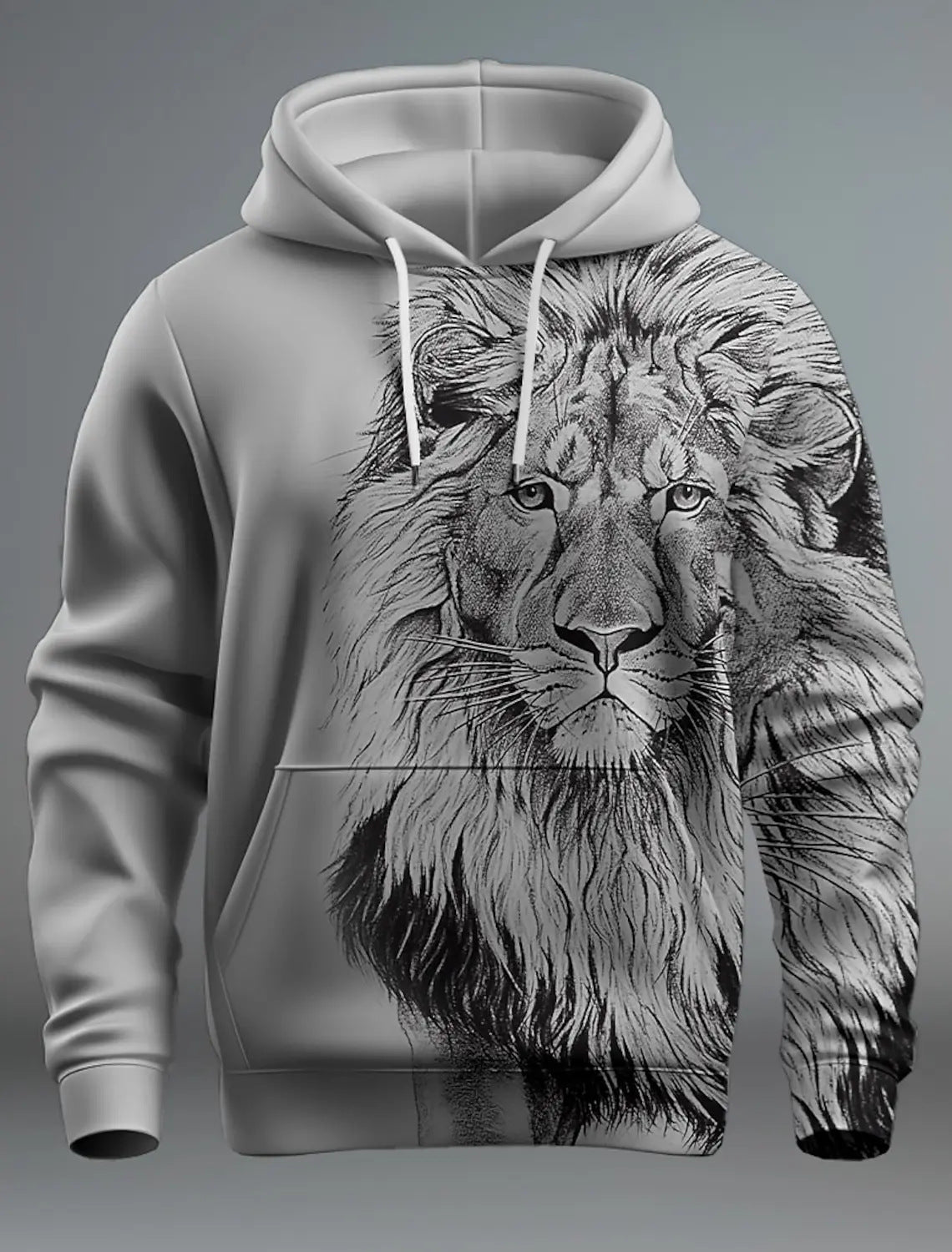 Fashion Brand Lion's Head 3D Hoodie Fashion Men And Women.