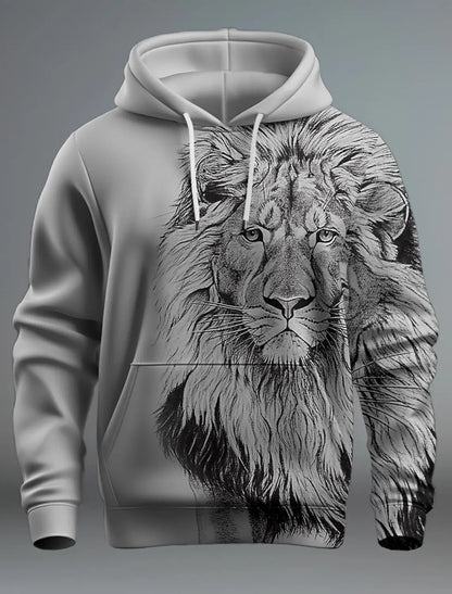 Fashion Brand Lion's Head 3D Hoodie Fashion Men And Women.